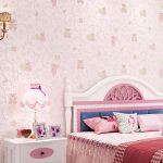 Pink-bear-Self-adhesive-kids-wallpaper