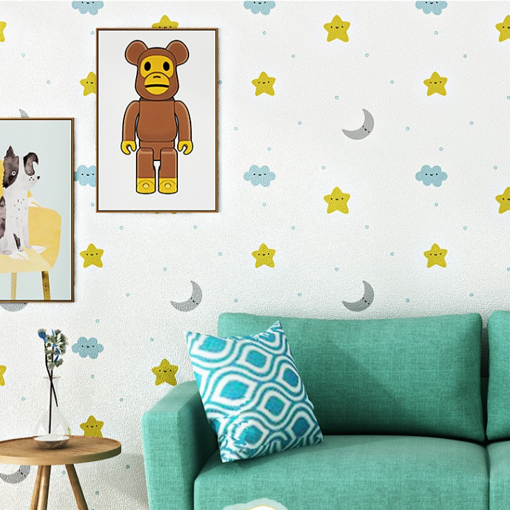 Children room cartoon self-adhesive wallpaper