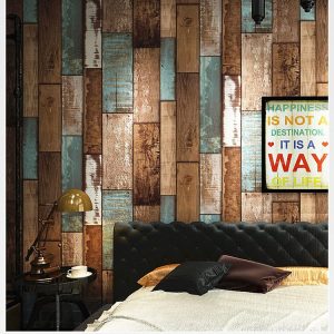 Imitation wood grain Peel and stick modern wallpaper