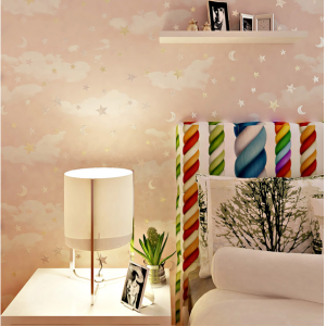 Stars and moon children room self-adhesive wallpaper