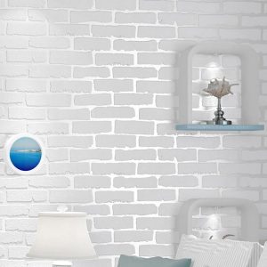 modern white imitation brick pattern self-adhesive wallpaper